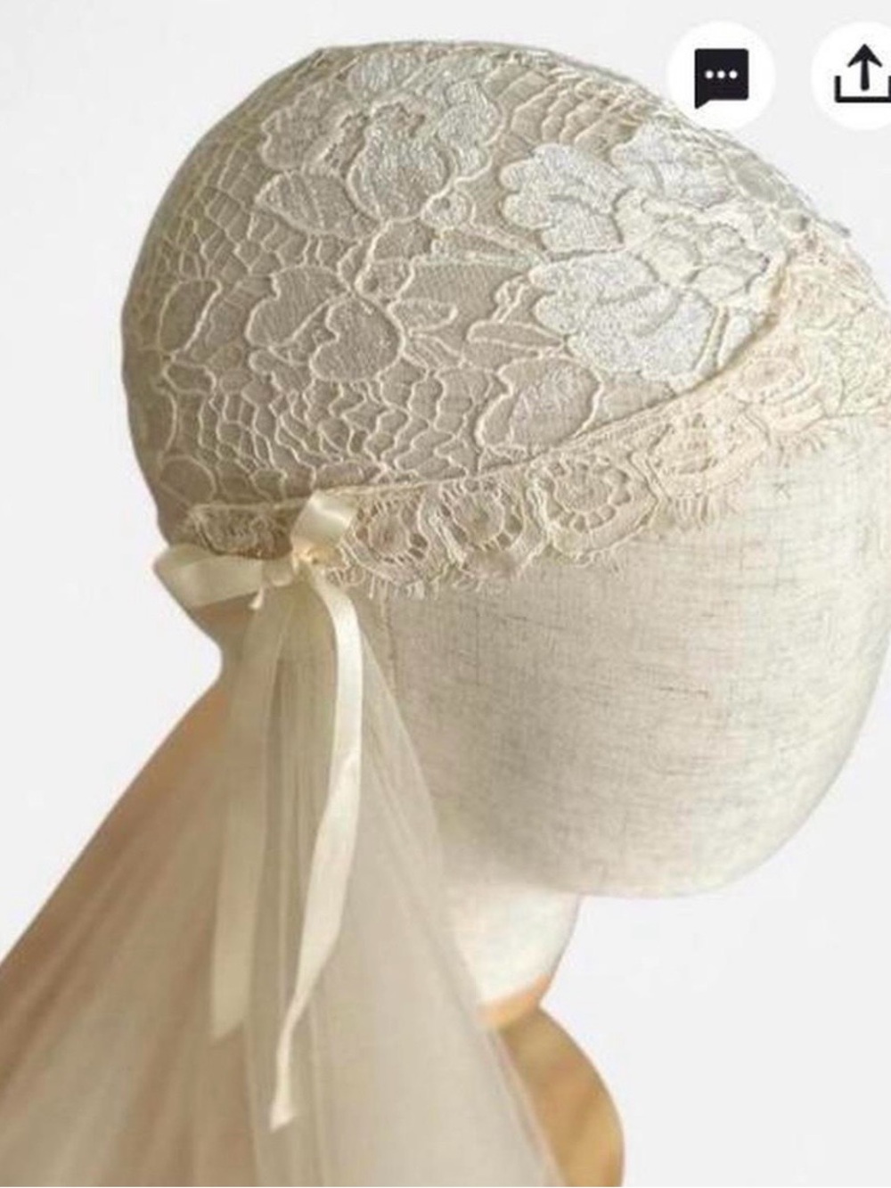 Ivory Reclaimed Vintage Floor Length Veil